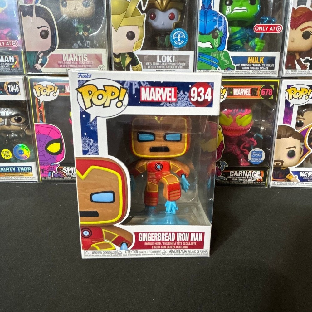 Funko Pop Marvel Holiday Gingerbread Iron Man 934 Vinyl Bobble Head Figure